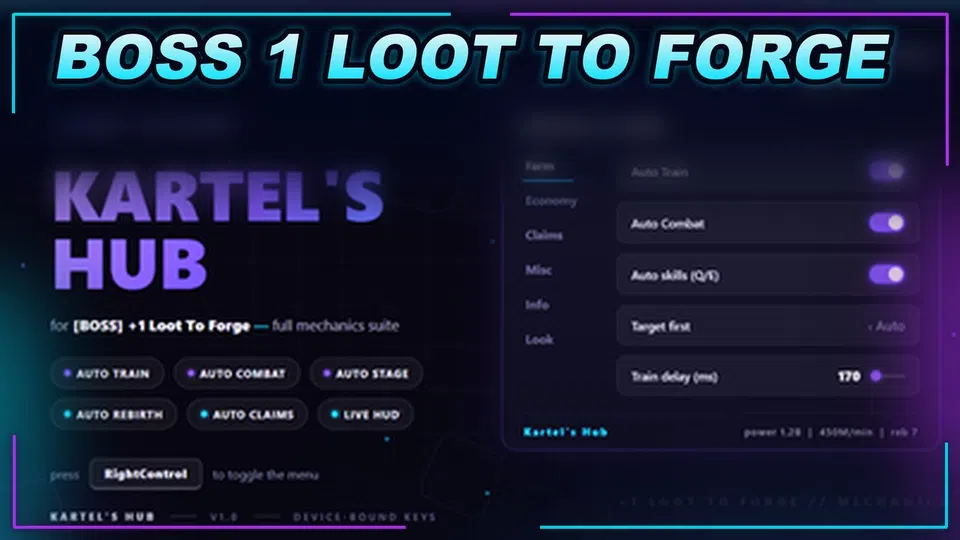 Thumbnail for [BOSS]+1 Loot To Forge Script | SCRIPT HUB
