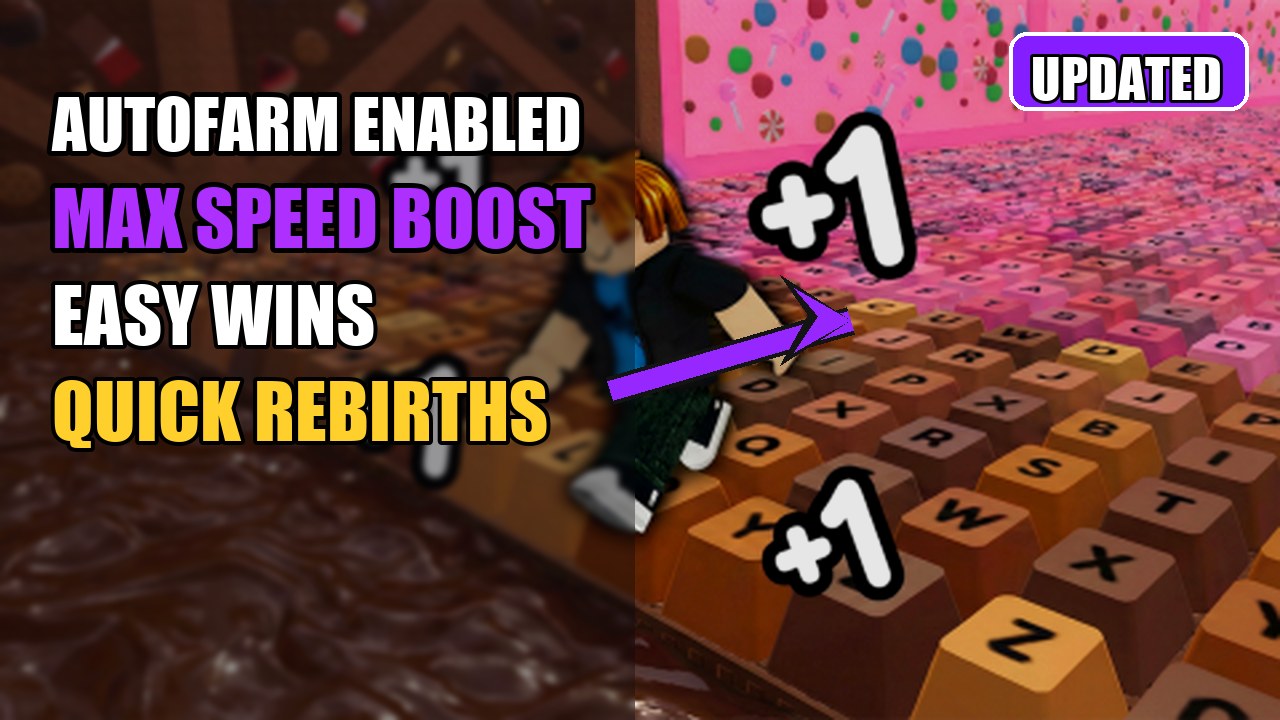 Thumbnail for Get Autofarm, Win, Speed & Rebirth Script for +1 Speed Keyboard Escape