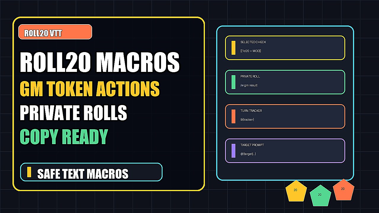 Thumbnail for Roll20 GM Utility Macros for Faster Tabletop Sessions