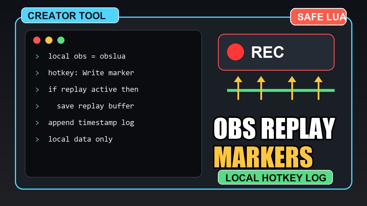 Thumbnail for OBS Replay Marker Lua Helper for Stream Highlights