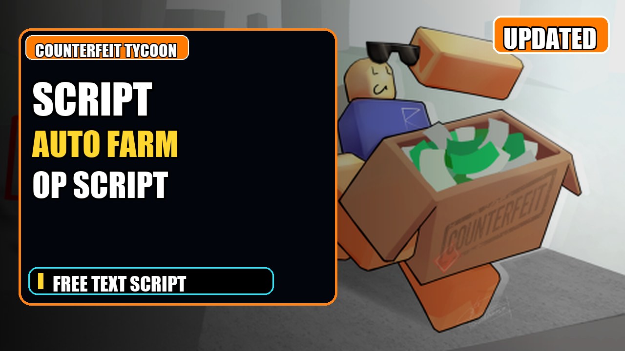 Thumbnail for counterfeit tycoon Script | AUTO FARM | Fast Text Access