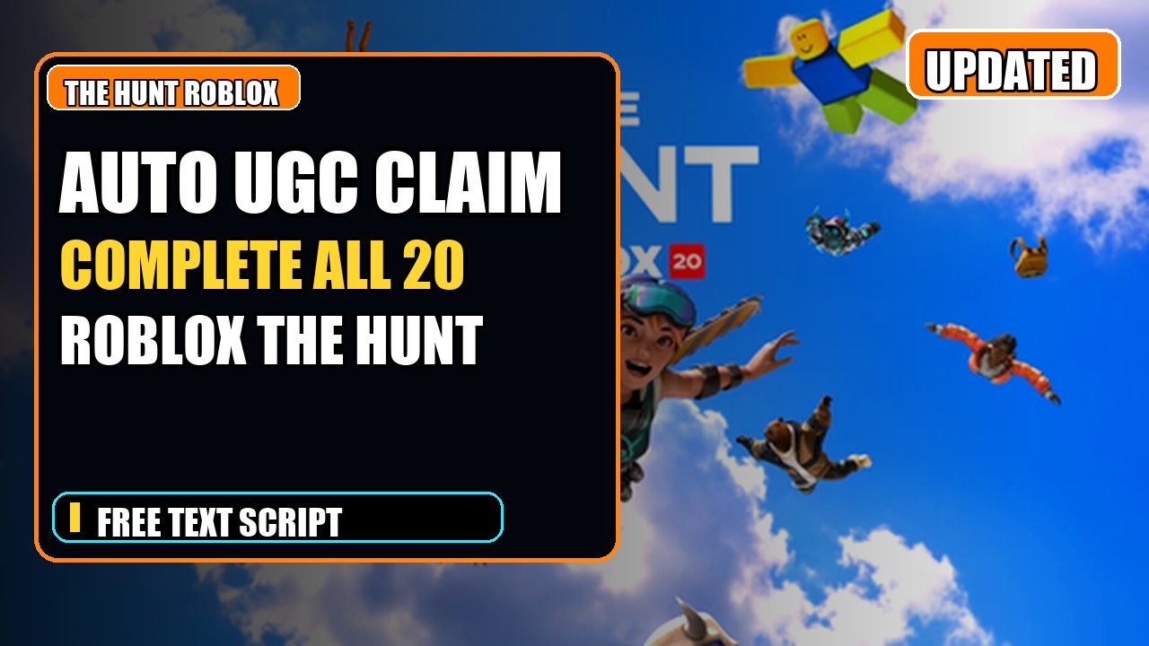 Thumbnail for Roblox The Hunt 20: Auto Claim UGC & Complete All 20 Islands Quests