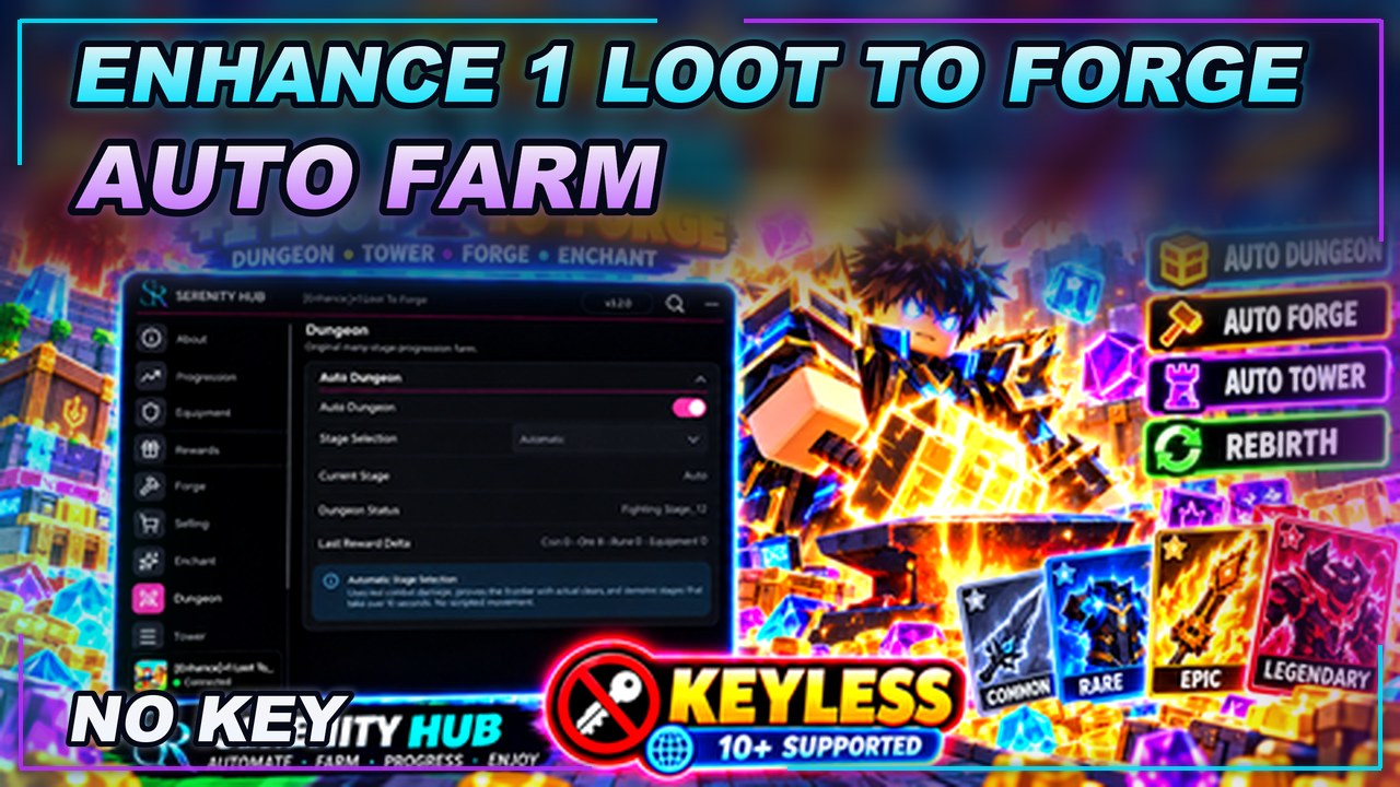 Thumbnail for [Enhance]+1 Loot To Forge Script | NO KEY | AUTO FARM