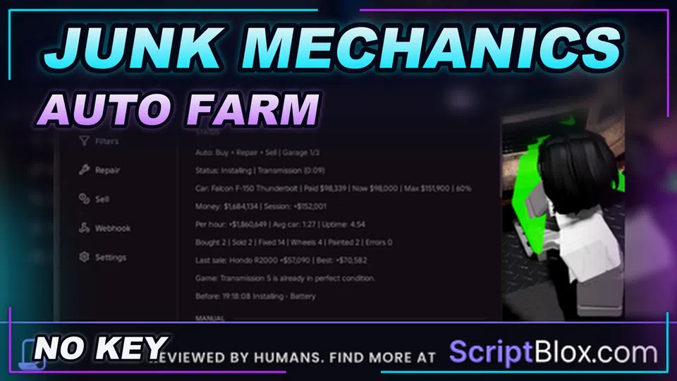 Thumbnail for [UPD] Junk Mechanics Script | NO KEY | AUTO FARM